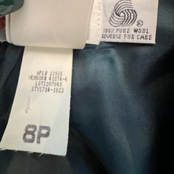 🎉PRICE REDUCED🎉 VTG Worthington 8P Green 100% Wool Lined Jumper Dress Pockets - Picture 9 of 13